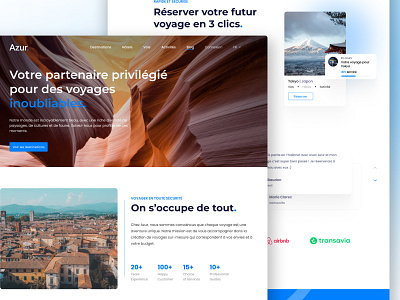 Azur. Travel Agency design mockup travel agency website ui ux website