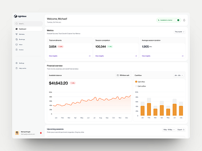 Lightbox Dashboard dash dashboard design lightmode minimal ui uidesign