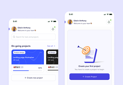 Malina - Task Management App illustration mobile app product design task management ui