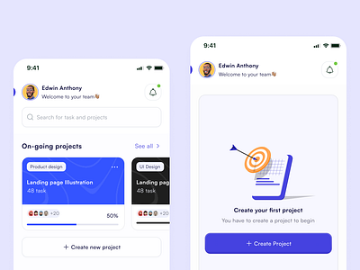 Malina - Task Management App illustration mobile app product design task management ui