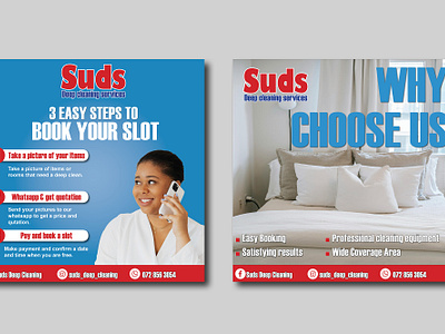 Suds Deep Clean Brand and Instagram posts branding colours graphic design instagram logo posts social media