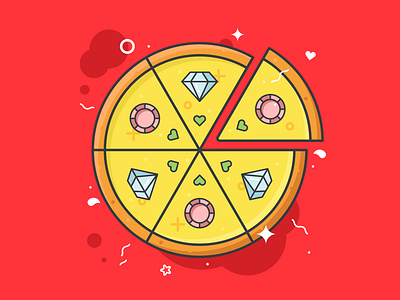 Grab a Slice 2d askgamblers branding dema design flat illustration pizza slice