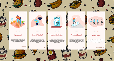 LocShop Onboarding Pages case study dailyui design graphic design onboarding portfolio ui ui 023 uidesign uiux uix101 userexperience userinterface ux