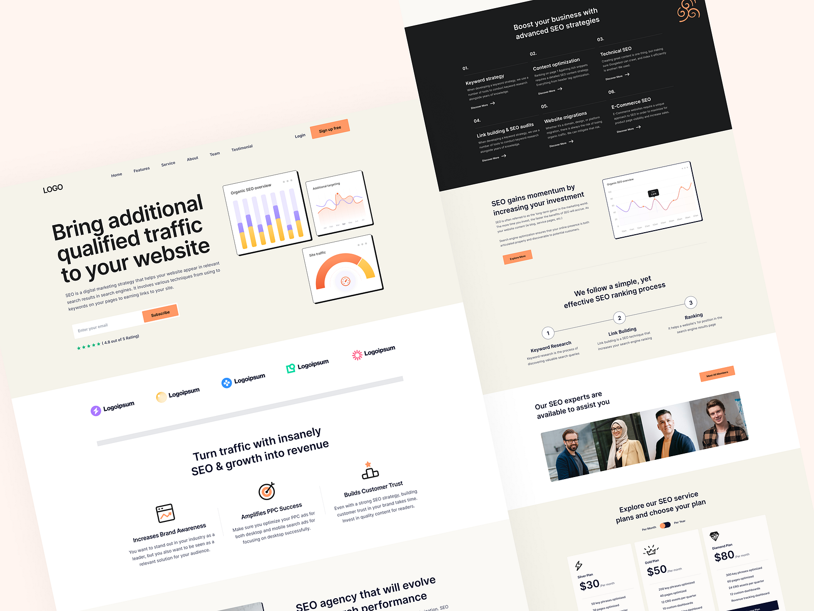 SEO Agency Website by UX Ali on Dribbble