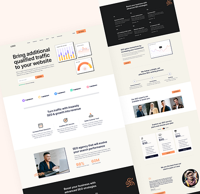 SEO Agency Website agency landing page digital marketing figma marketing seo seo agency seo agency website seo agency website design seo company seo services ui ui design uiux ux web website website design