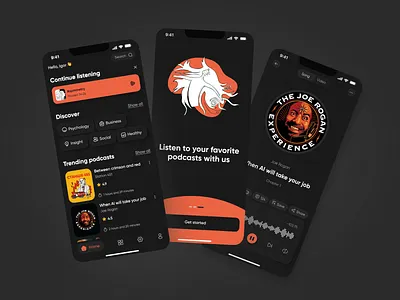 Podcast's app app audioexperience digitalaudio inspiringcontent learnandgrow minimal onlinelistening podcastaddict podcastlife product