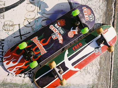 Fremantle Dockers: Retro DIY Skateboards acrylic afl branding custom diy dockers football footy fremantle freo paint retro skate skateboard sport sports streetwear thrift vintage