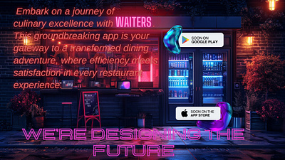 Landing Page of Waiters app branding graphic design logo ui ux waiters webpage