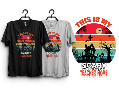 This Is My SCARY TEACHER HOME T-shirt boowear branding creepythreads ghostlygarb graphic design halloween halloween2024 halloweendesign halloweentee hauntedapparel monsterthreads motion graphics octoberthreads pumpkinprints scary scarystyle spookyshirts t shirt t shirt designe
