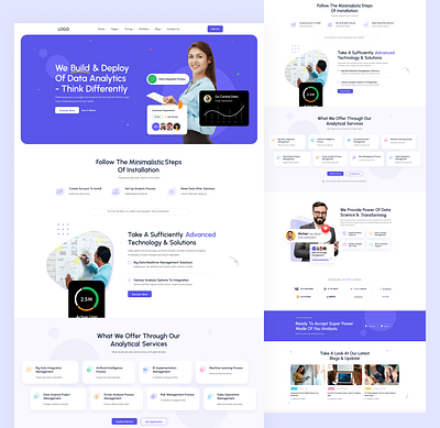 Data Analytics Application data analytics application design figma figma design landing page landing page design ui design uiux web website website design