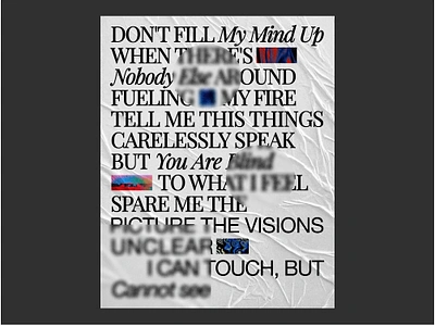 Creative poster with touching lyrics design graphic design poster