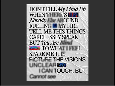 Creative poster with touching lyrics design graphic design poster