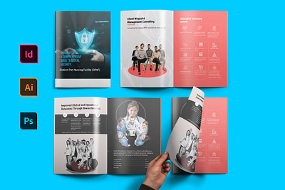 Digital Security annual report brochure design business card company profile design flyer design magazing design