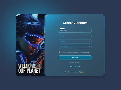 Gaming Sign Up Page #DailyUI account ui dark theme gaming sign up ui ui design