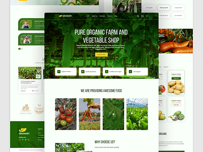 Agriculture farming website landing page ag teach solution agriculture agroforestry climate crop diversity farm to table farming food security greenhouse hydroponic landing page organic farming soil health management sustainable ui uiux ux web design web page website