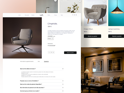 Loft. | A luxury furniture brand | E-commerce website branding design ui ux webdesign