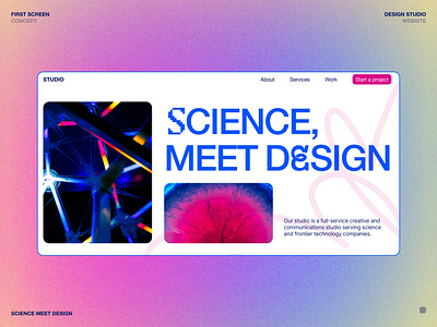 Design Studio Website Concept graphic design ui vector website