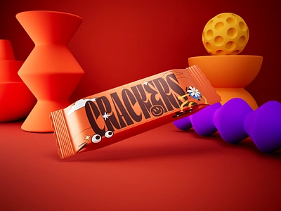 Crackers Package Design 3d branding design logo mobile