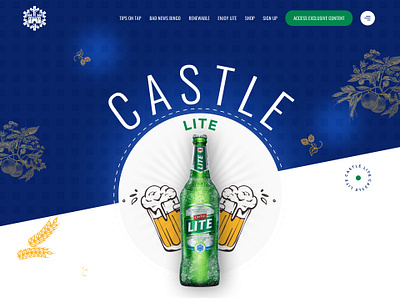 Beer Branding Banner, Landing page branding design graphic design landing page ui vector