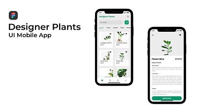 DESIGNER PLANTS UI Mobile App app design exploration mobile plants ui