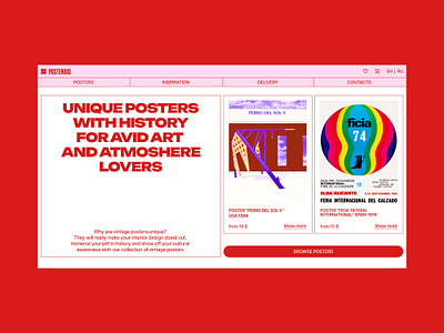 Vintage Posters Website branding design poster vector website