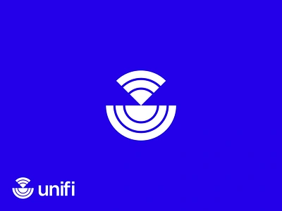 unifi logo design abstract logo brand identity branding broadcast design graphic design illustration internet logo logo designer logo inspiration logo mark mark minimal modern logo network radio simple wifi wireless