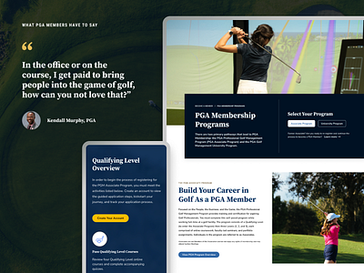 PGA Recruitment Microsite Membership (3) benefits golf landing page membership pga quote ui ux