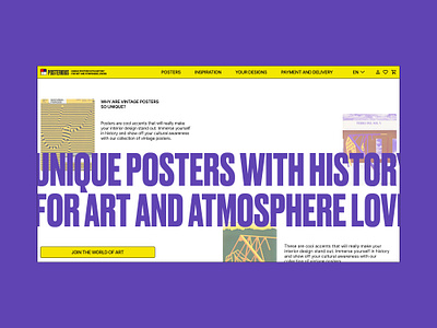 Vintage Posters Website branding design graphic design website