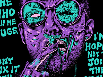 Zombie Mac Miller mac miller macmiller t shirt design teedesign tshirt tshirt design zombie zombie artwork