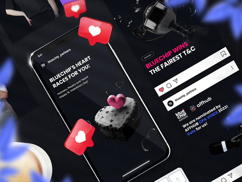 Social media/Instagram for BlueChip Partners branding design graphic design instagram social media stories ui web