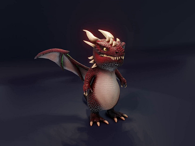 Cartoon Red Dragon Animated Low-poly 3D Model 3d 3d model animated dragon animation cartoon dragon cartoon red dragon 3d model dragon 3d model graphic design red dragon red dragon 3d model rigged dragon stylized dragon stylized red dragon 3d model