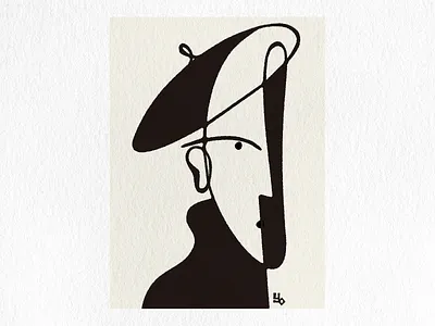 Beret graphic design illustration