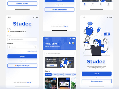 UI Design Exploration Studee App app app design education exploration mobile mobile app mobile app design mobile design mobile ui mobiledesign study ui ui design uidesign uiux design uiuxdesign user experience user interface uxdesign