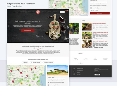 Wine Tour Website Design design ui user interface website website design wine tours winery