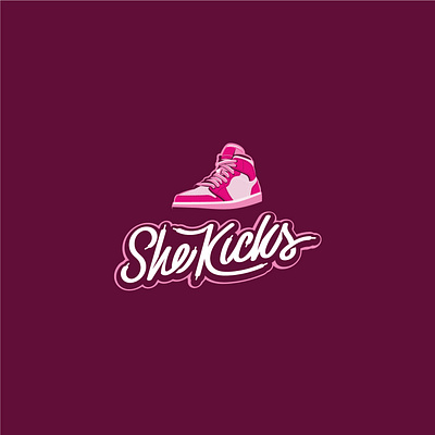 a logo for a female oriented streetwear branding female graphic design illustration logo nimadelavari sneaker streetwear website