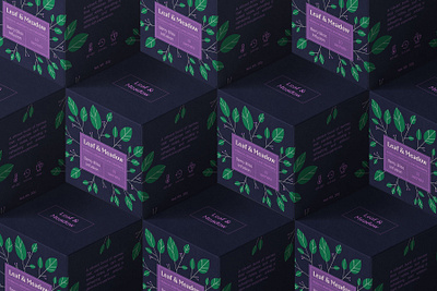 Tea Packaging brand identity branding dark design graphic design label design labels leaves packaging packaging design tea