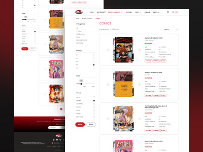 Bookstore Website Design M&C Gramedia bookstore commerce design ecommerce graphic design ui uiux web website