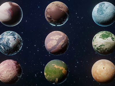 Alien Sci Fi Planets 3D Models Pack 3d 3d model alien planet alien planet 3d model fiction fictional planet 3d model graphic design low poly planet 3d model sci fi planet sci fi planet 3d model science fiction