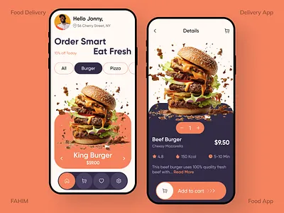 Food Delivery App app app design design fahim food food app food delivery food delivery app food delivery service food order mobile app mobile app design restaurant restaurant app ui