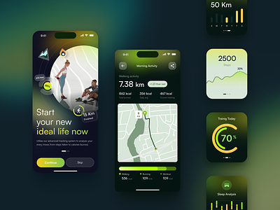 Fitbeat - Health Mobile App android app app design application application design arounda business design health ios ios app design medical mobile mobile app mobile app design mobile design mobile ui ui uiux ux