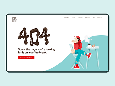 404 Page Design for Smiley Little Coffee 404 brand brand design brand exploration branding design graphic design graphic designer illustration logo logo design page design typography ui ux vector web design web designer