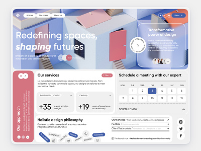 Architecture agency web agency architecture design figma interior landing ui ux web