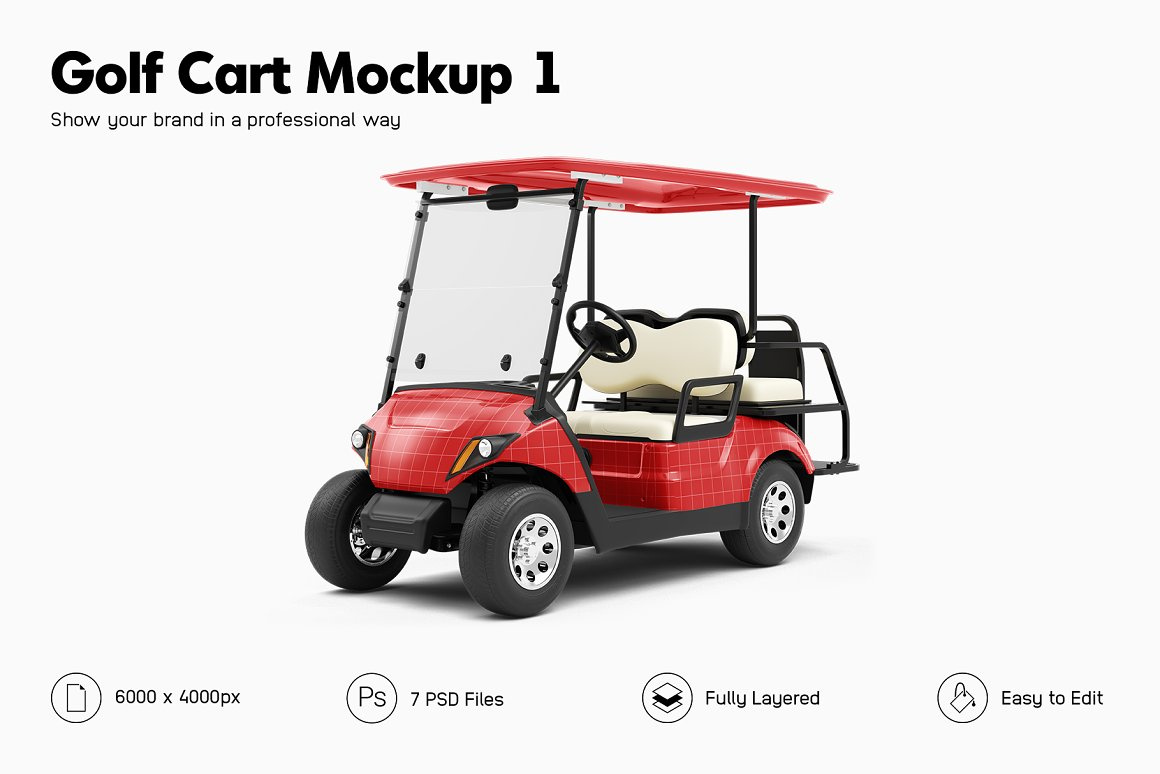 Golf Cart Mockup 1 by Mock up Templates on Dribbble