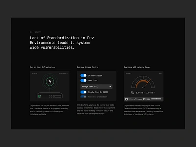 Value props section access brand dev illustration layout performance security ui web