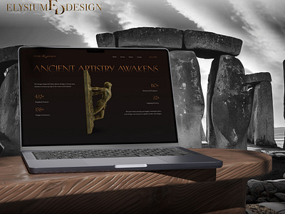 Elysium Website Design mythology typography ui user research ux web design webiste design