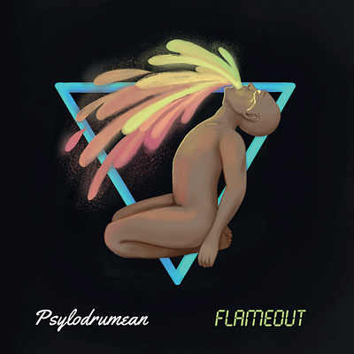 Flameout Album Cover album cover colors graphic design illustration music album cover triangle