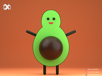Avocado Character 3d 3d design blender character character design design