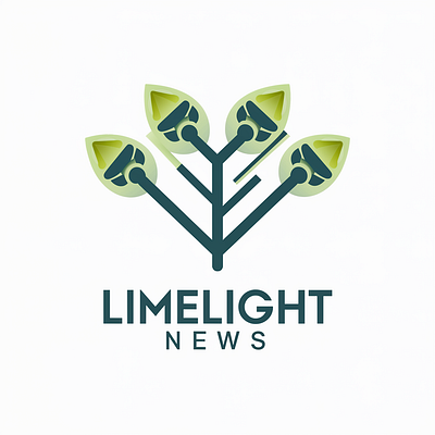 Limelight news abstract logo aesthetic logo creative logo logo