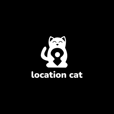 Location Cat Logo animals animals logos branding cat cute design graphic design location location cat logo logo logos logotype simple simple logo vector
