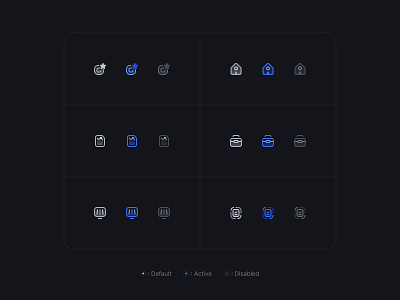 Sidebar Menu Icons dark design icons ui ux